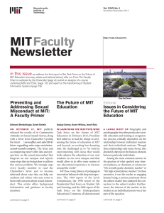 MIT Faculty Newsletter, Vol. XXVII No. 2, November/December 2014