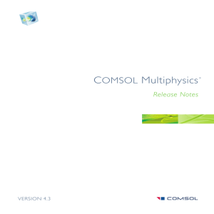 COMSOL 4.3 Release Notes