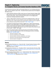 Chapter 4—Engineering 4.1 Complete Streets and Context