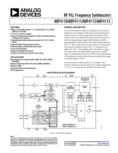 ADF4110/ADF4111/ADF4112/ADF4113 RF PLL Frequency
