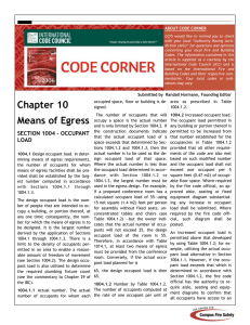 Chapter 10 Means of Egress - The Center for Campus Fire Safety