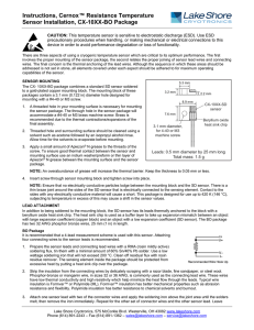 Cernox RTDs - BO package installation