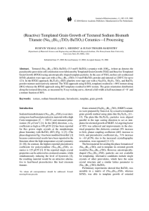 (Reactive) Templated Grain Growth of Textured Sodium Bismuth