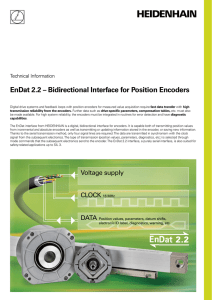 EnDat 2.2 – Bidirectional Interface for Position Encoders