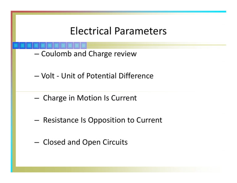 Electrical Parameters