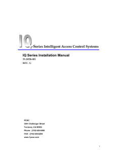 IQ Series Installation Manual