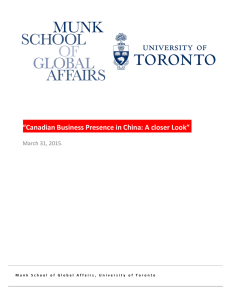 “Canadian Business Presence in China: A closer Look”