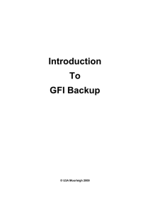 Introduction To GFI Backup