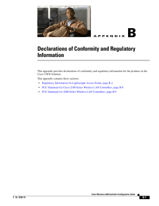 Declarations of Conformity and Regulatory Information