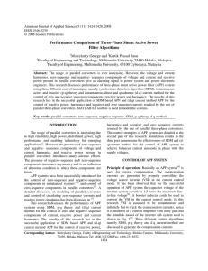 Performance Comparison of Three-Phase Shunt Active Power Filter