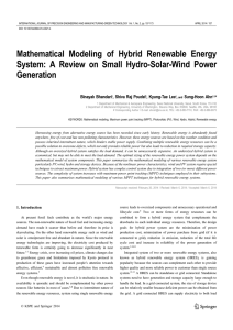 Mathematical modeling of hybrid renewable energy system: A