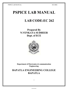 pspice lab manual - Bapatla Engineering College