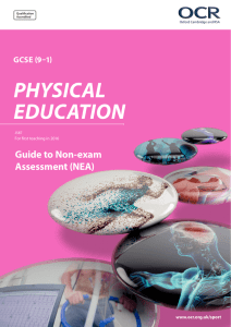 OCR GCSE (9-1) Physical Education J587 - Guide to Non