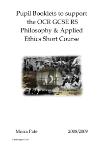 TT235: Pupil Booklets to support the OCR GCSE RS Philosophy and