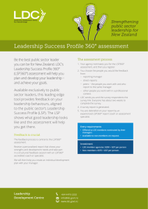 Leadership Success Profile 360° assessment