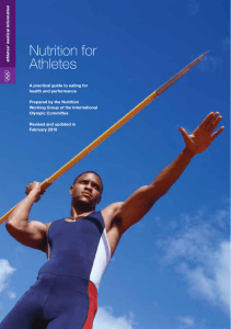 Nutrition for Athletes - Commonwealth Games Federation