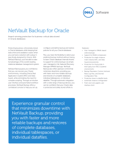 Netvault Plugin for oracle