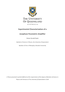 Experimental Characterization of a Josephson Parametric Amplifier