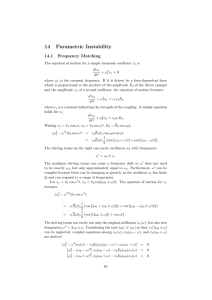 14 Parametric Instability