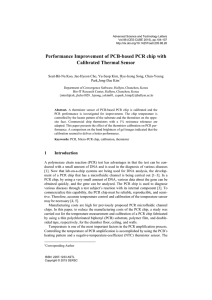 Performance Improvement of PCB-based PCR