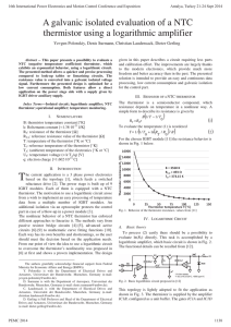A galvanic isolated evaluation of a NTC thermistor using a