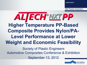 Higher Temperature PP-Based Composite Provides Nylon/PA