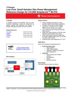 Low Cost, Small Solution Size Power Management Reference