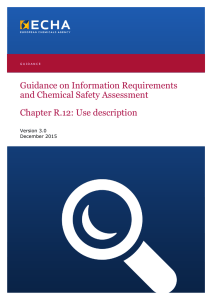 Guidance on Information Requirements and Chemical Safety