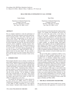REAL-TIME DELAY ESTIMATION IN CALL CENTERS