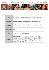 Novel Permanent Magnet Motor Drives for Electric Vehicles