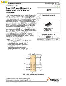 MPC17550, Quad H-Bridge Micromotor Driver with DC/DC Boost