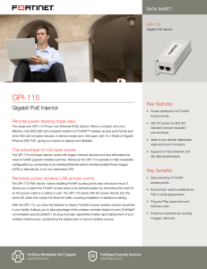 GPI-115 Gigabit PoE Injector