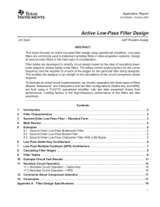 "Active Low-Pass Filter Design"