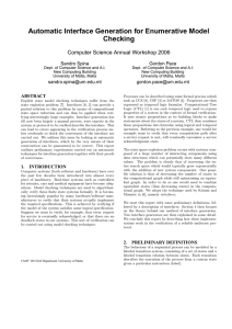 Automatic Interface Generation for Enumerative Model Checking