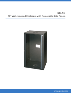 19” Wall-mounted Enclosure with Removable Side Panels