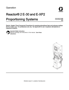 333023B - Reactor 2 E-30 and E-XP2 Proportioning Systems