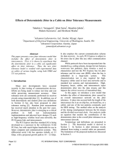 Effects of Deterministic Jitter in a Cable on Jitter Tolerance