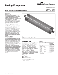 240-98 ELSP Current-Limiting Backup Fuse