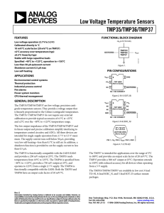 TMP35/TMP36/TMP37 Low Voltage Temperature Sensors Data