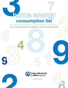 Home Energy Consumption List