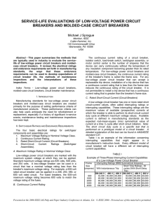 service-life evaluations of low-voltage power circuit breakers