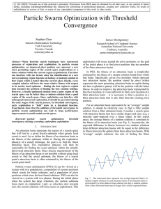 Particle Swarm Optimization with Thresheld Convergence