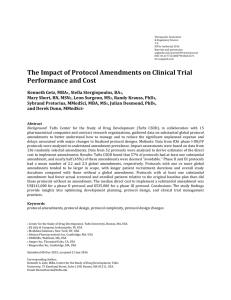 The Impact of Protocol Amendments on Clinical Trial