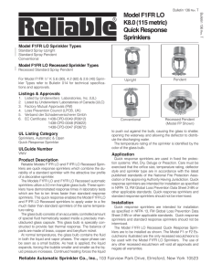 View bulletin - Reliable Automatic Sprinklers