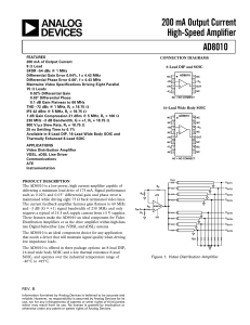 Analog Devices AD8010ARZ datasheet: pdf