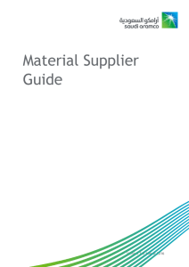 Material Supplier Guide