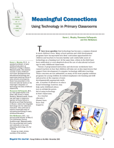 Meaningful Connections: Using Technology in Primary Classrooms
