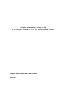 Technical Investigation Report on Lift Incident on 8 October 2014 at