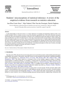 Students` misconceptions of statistical inference: A review of