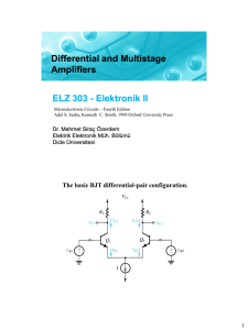 Differential and Multistage Amplifiers ELZ 303